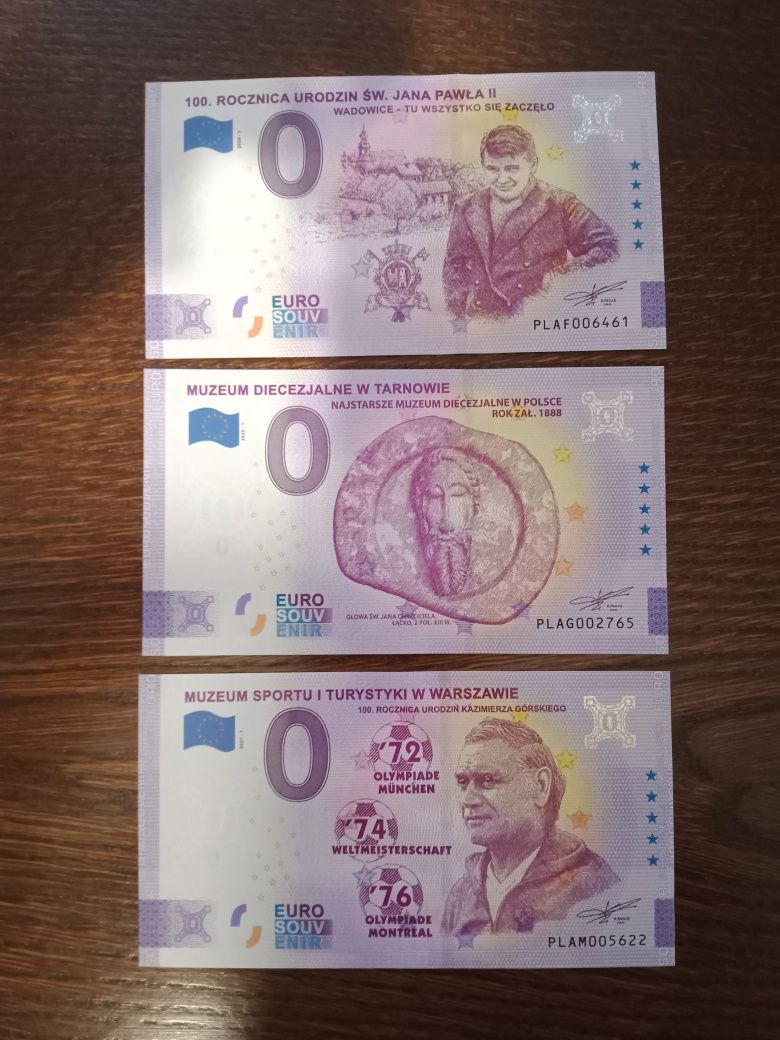 Walor kolekcjonerski Zestaw 0 Euro - 3 szt.