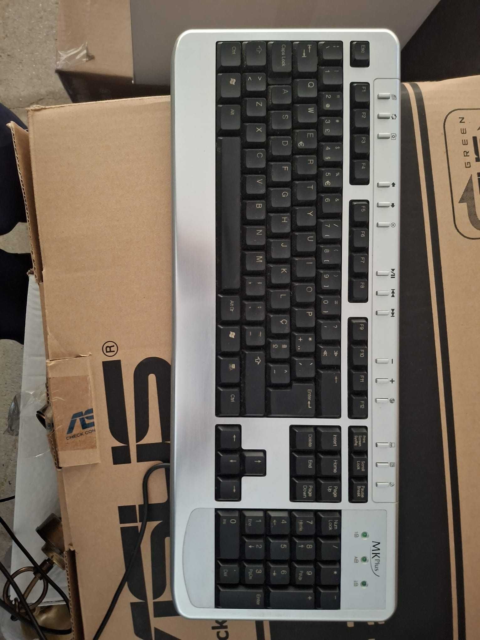 Monitor ASUS VW192 LCD + Caixa Original + teclado + câmara Creative