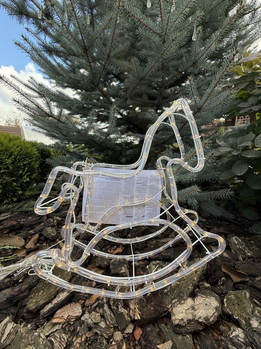 Світлодіодний новорічний олень, лошадка, потяг