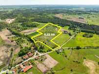 Działka rolna 6,22 ha w Dercu, Jeziorany