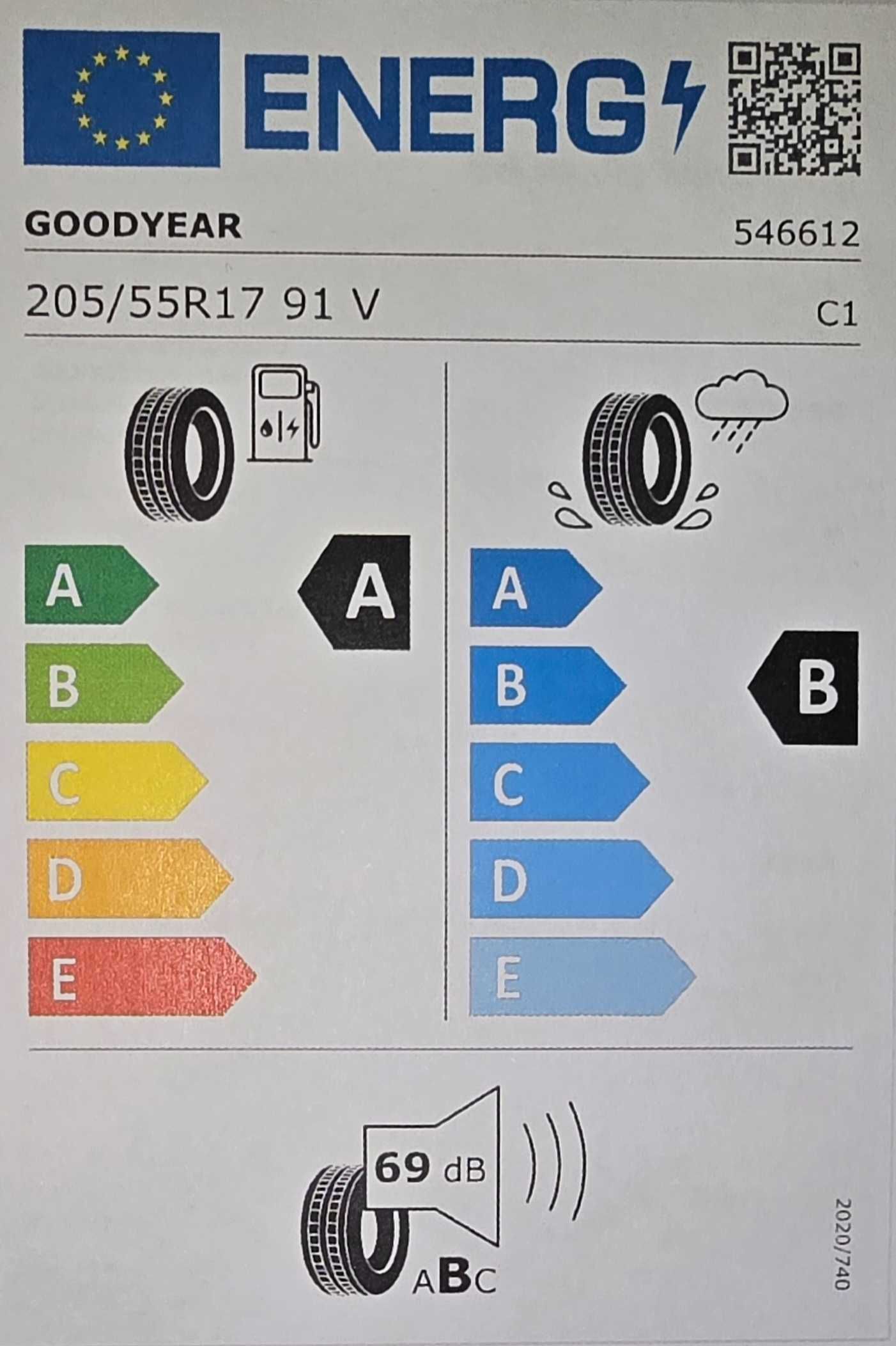 4 x opony letnie GoodYear EfficientGrip Performance 205/55 R17