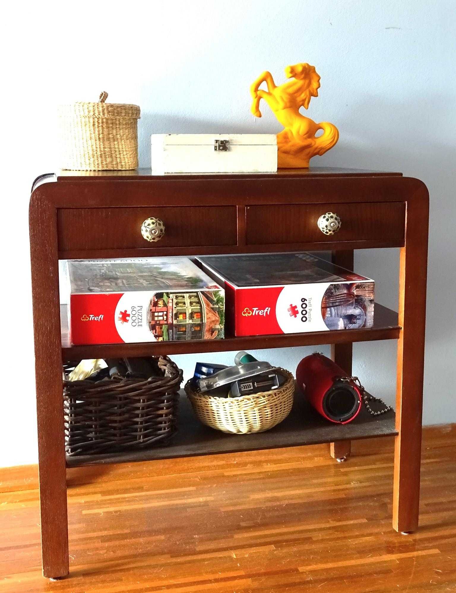 Konsola / szafka RTV / mała komoda PRL / LOFT - lite drewno