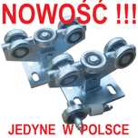 Wózek Wózki Patent Rolki do Bramy przesuwnej zestaw 80x80