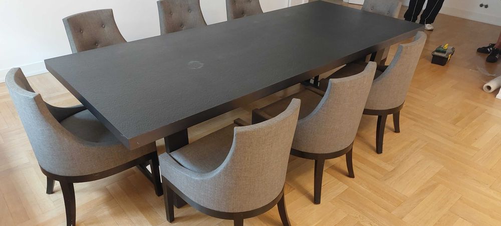 stół plus 8krzeseł GLAMOUR JNL collection OKAZJA