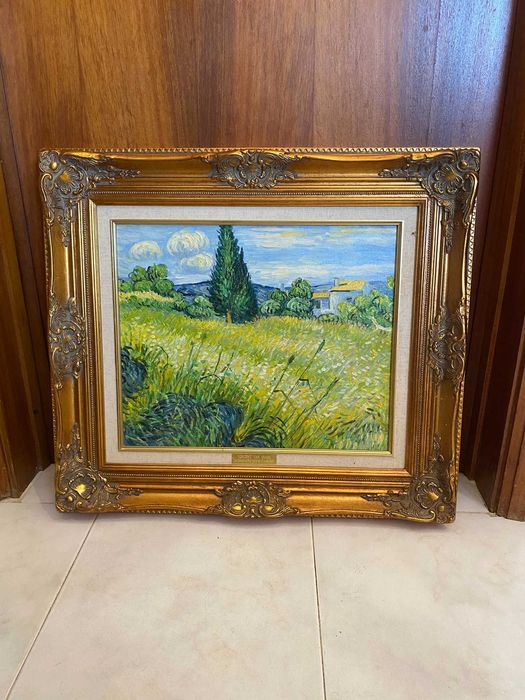 Quadro reprodução "Campo de trigo com cipreste" Vincent van Gogh