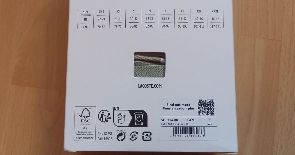 Bokserki Lacoste- 3 PACK Men's Boxers Size S