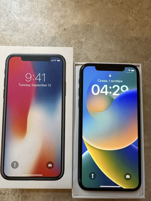 iPhone X 64GB, состояние отличное, полный комплект