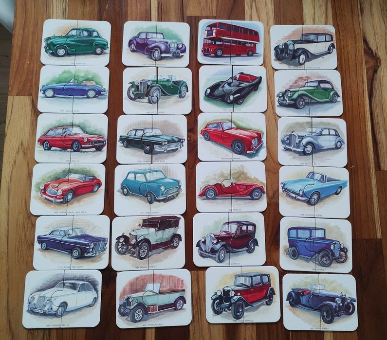 Puzzle układanka stare samochody