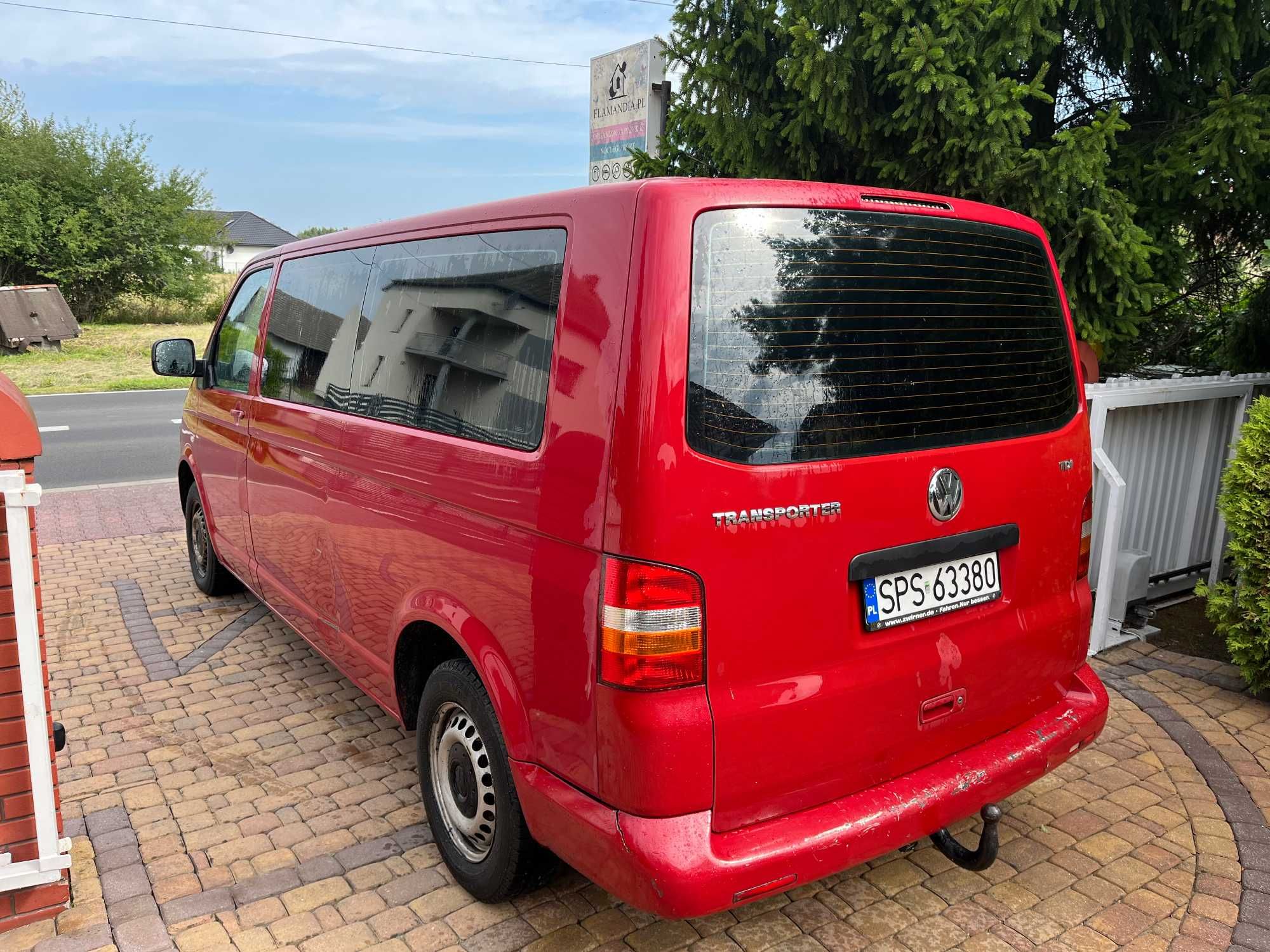 VW-T5-CARAVELLE-LONG-2.5TDI-2009rKlimAbs6biegHak9osobKraj Fvat ZAMIANA