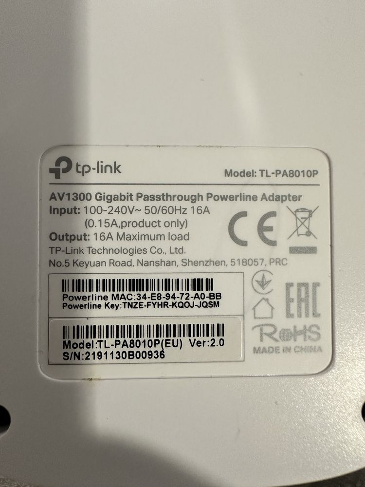Kit AV1300 Tp-Link Wi-Fi Powerline TL-WPA8630P + TL-PA8010P