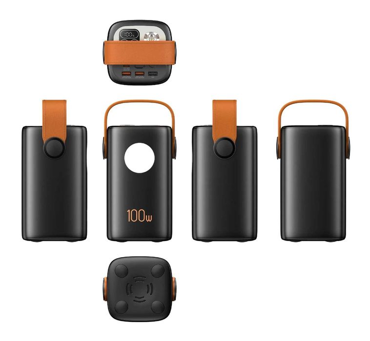 Повербанк ETU100 60000маг Type-C 100W з ліхтарем, 2*USB-C/3*USB-A