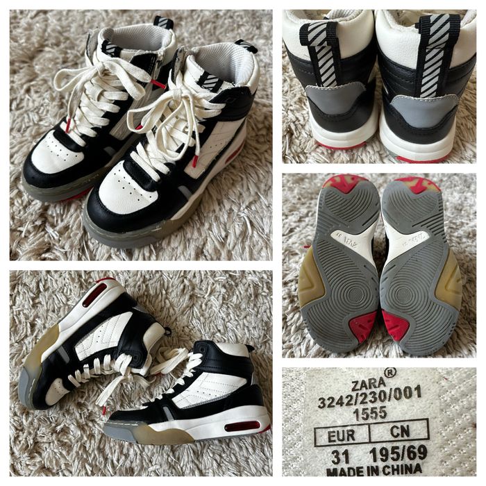 Кросівки хайтопи, черевики для хлопчика Zara 31