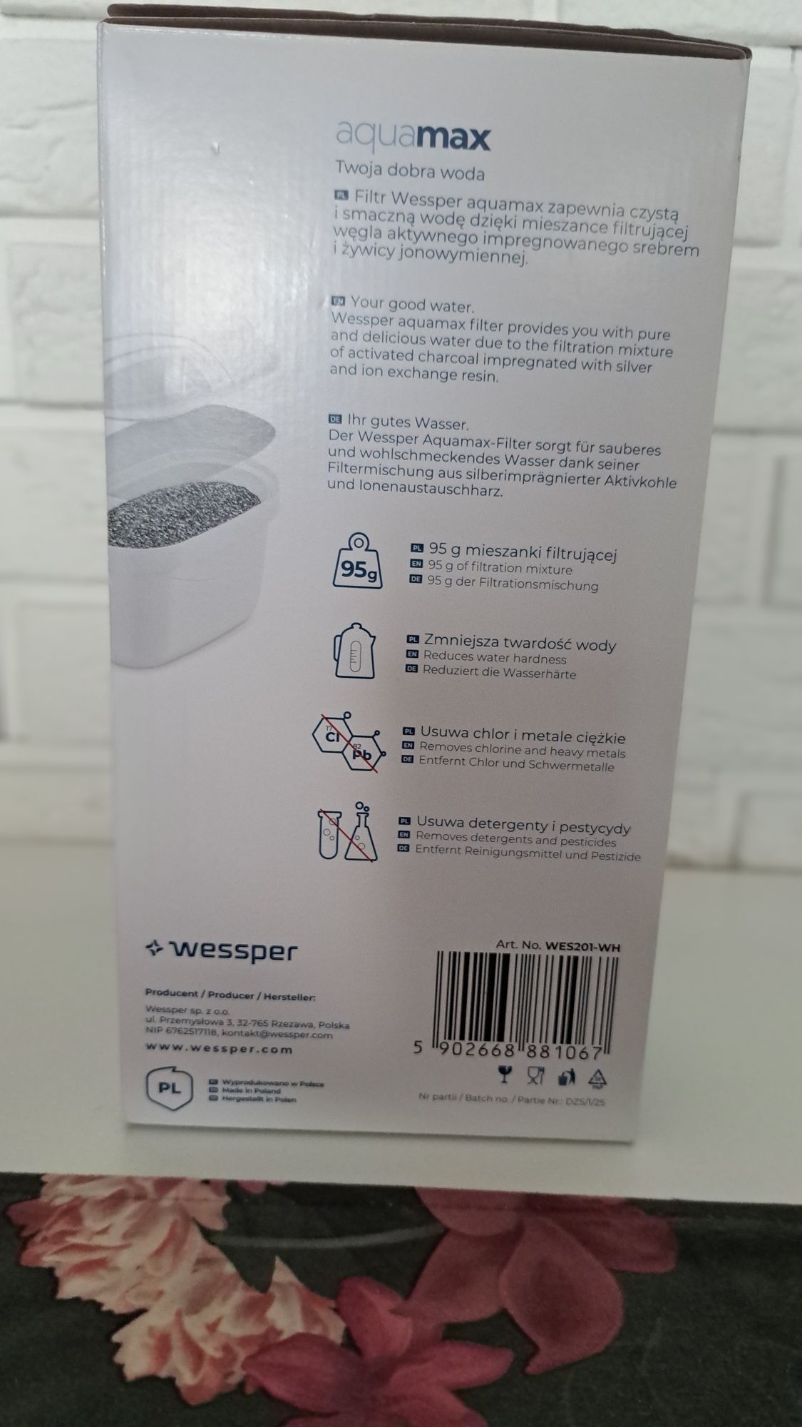 Wessper dzbanek szklany filtrujący nowy