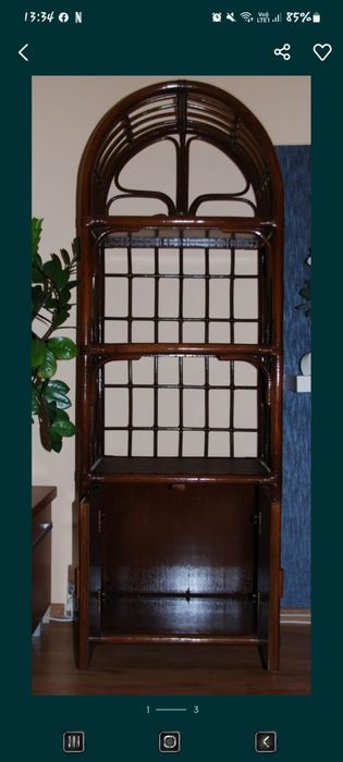 Etażerka Rattanowa , oryginalnie lakierowana