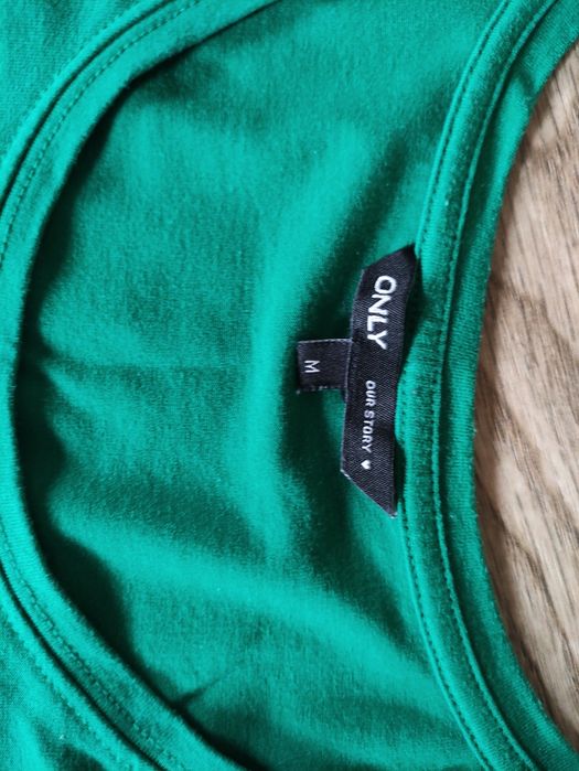 T - shirt ONLY, rorzmiar zgodny z metką, S, butelkowa zieleń,