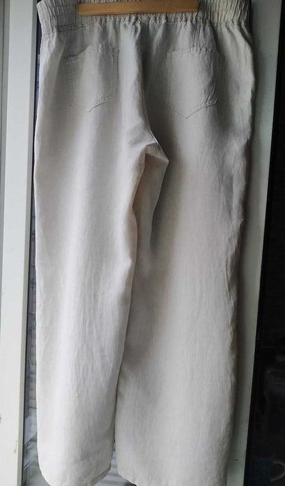 Брюки лен ровные от бедра  размер 16  на 50-52  лляні льон