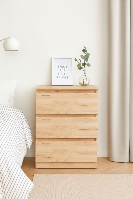 АКЦІЯ!!! Комод в спальню, офісний на 3 шухляди 60х40х77.4см БІЛИЙ