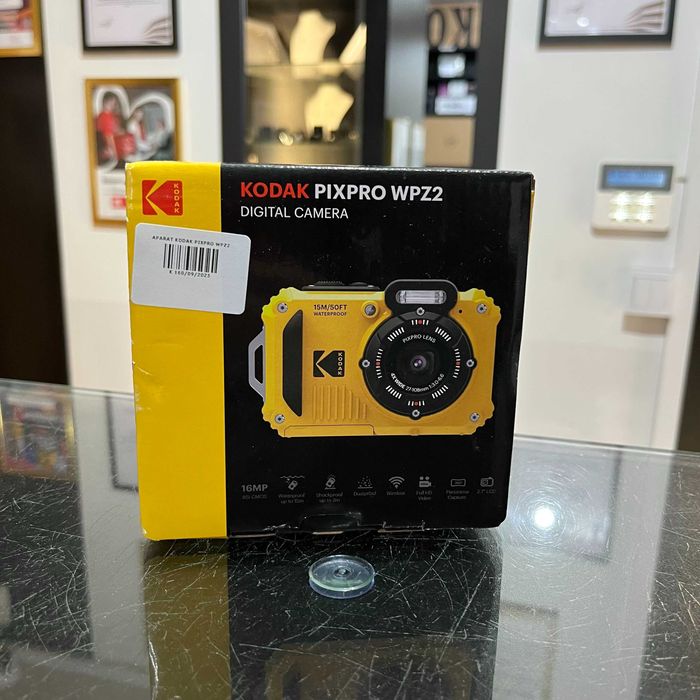 Aparat Kodak PixPro  WPZ2 | Nowy | Żółty | 4x Zoom Optyczny | 16.3Mpix