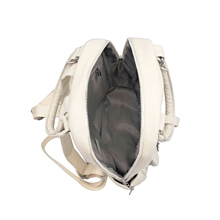 Beżowy plecak Maria C z dwoma uchwytami kremowy