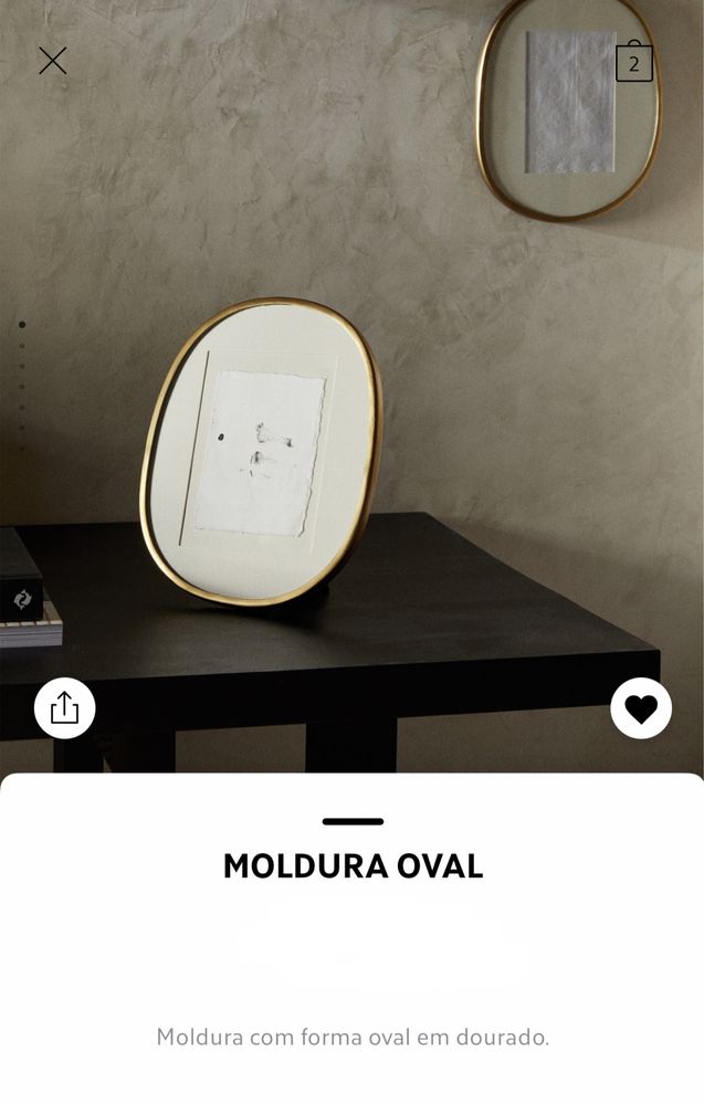 Moldura Oval Zara Home NOVO