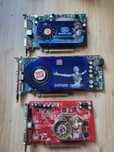Zestaw 3 x kartą graficzna RADEON PC komputer Retro