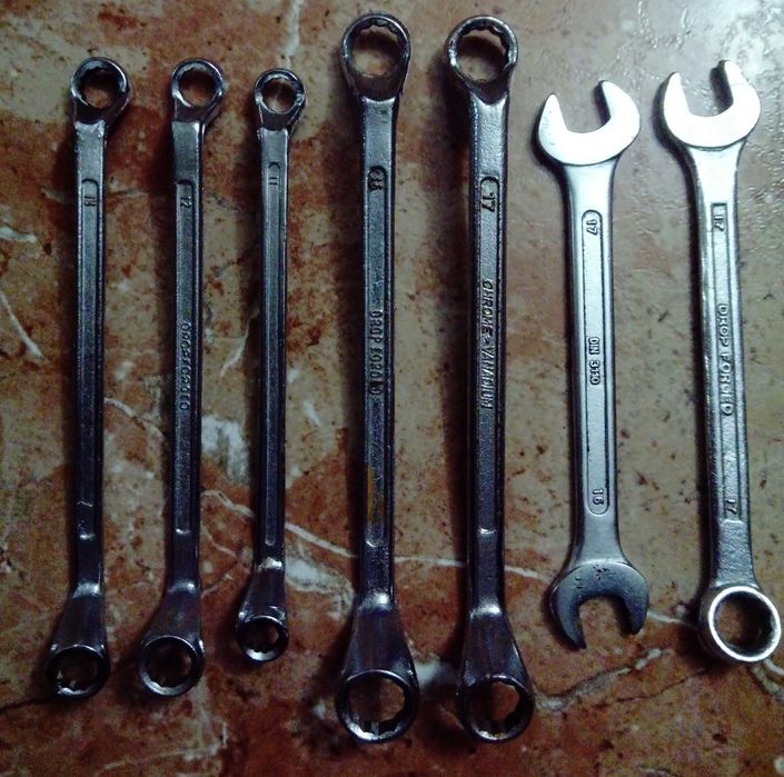 Vendo 6 chaves combinadas de boca e de roquete