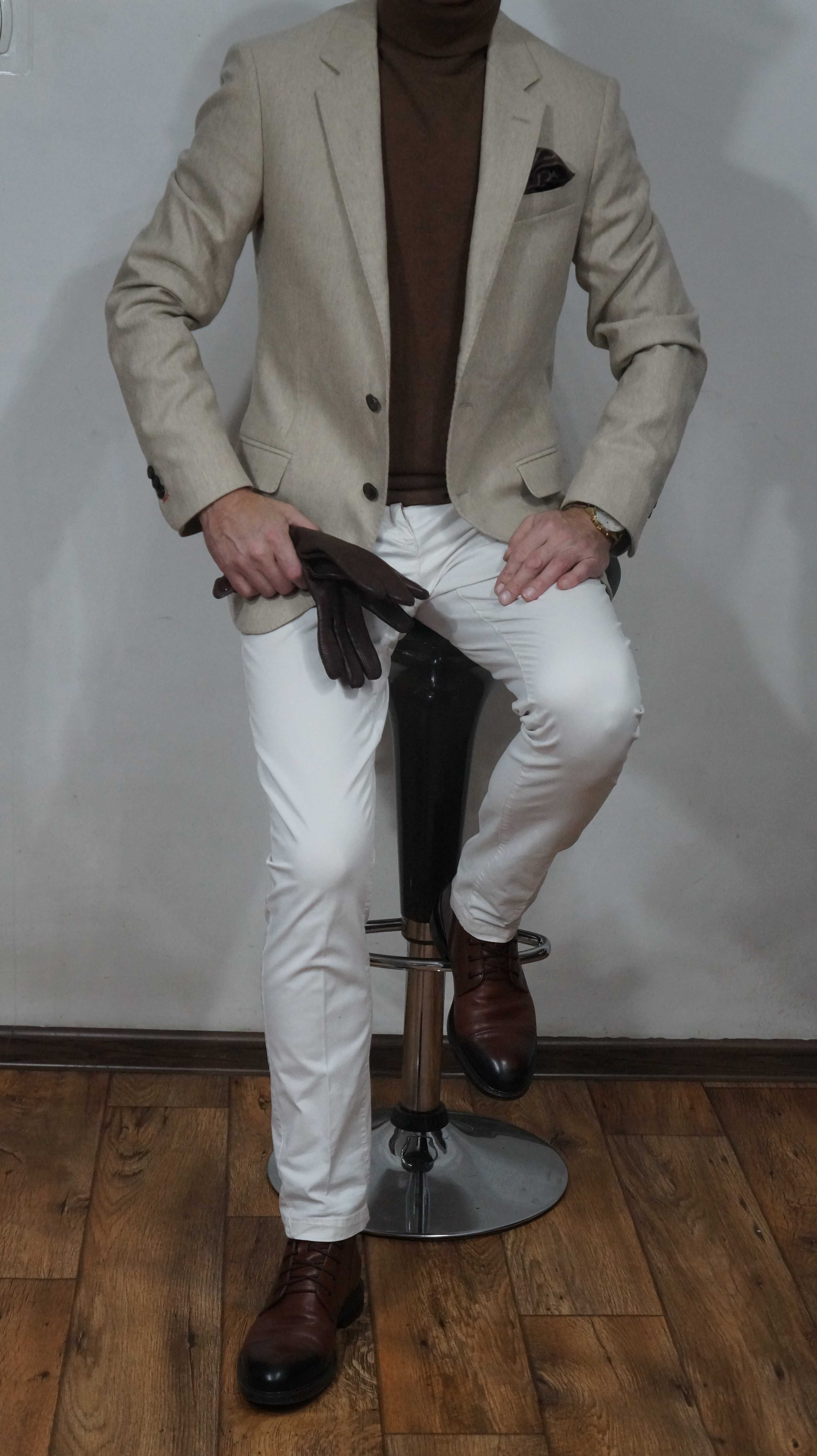 Marynarka Scotch & Soda Rozmiar M Kolor Kremowy Fit