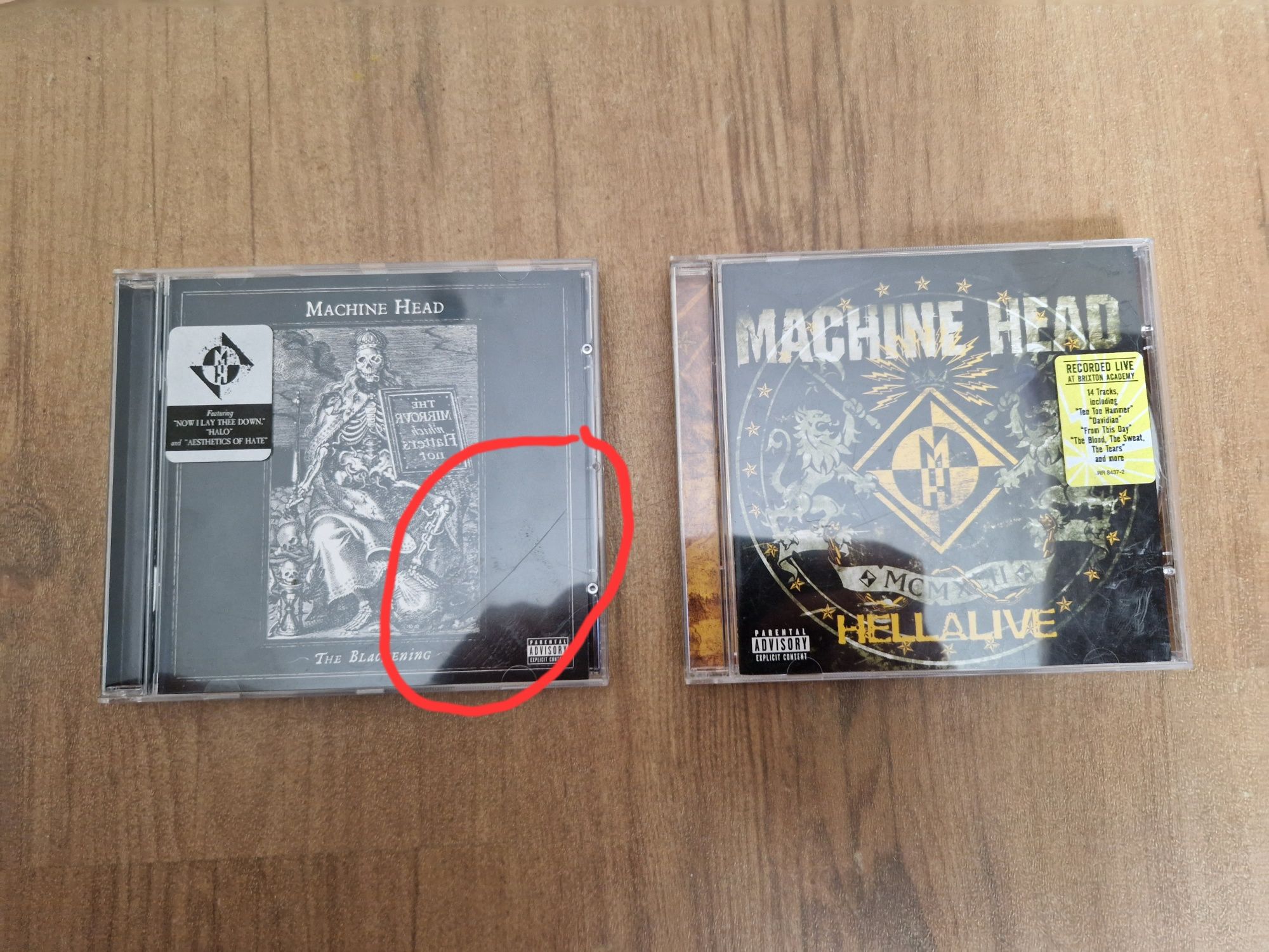 2 płyty CD zespołu Machine Head