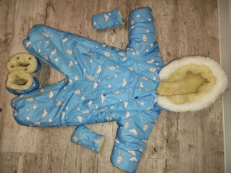 Зимовий комбінезон - трансформер для малюка, від 0 до 1.5 років