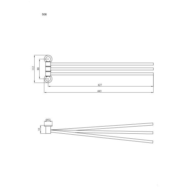 Wieszak 3-prętowy ANDEX Sanibella 506CC chrom