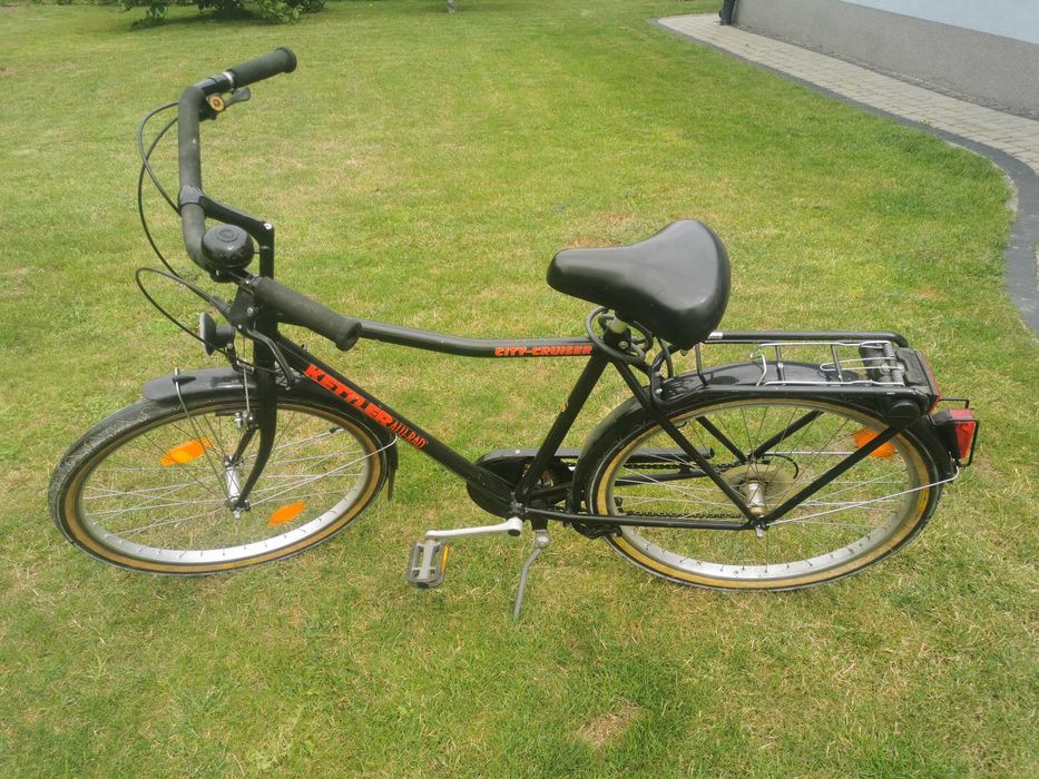 Rower Kettler City Cruiser Biegi Dzwonek Bagażnik Czarny