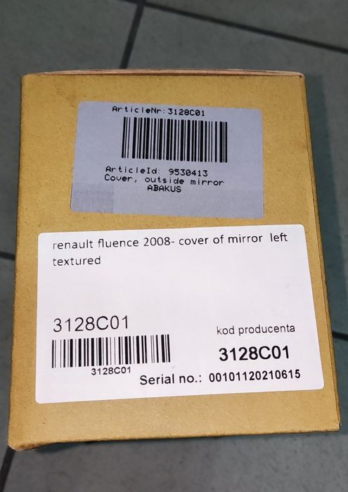 Capa retrovisor esquerdo Renault NOVO