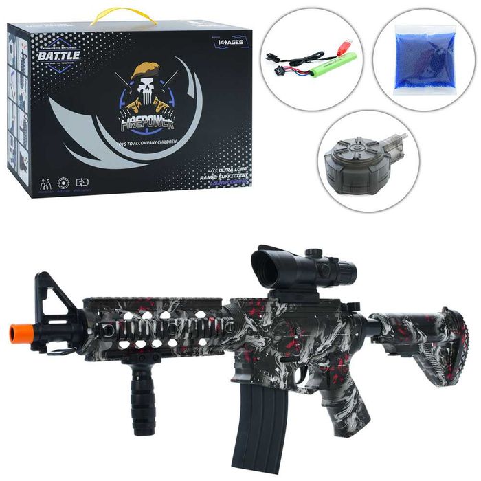 Автомат на орбізах М416 на акум 7.4 V, 2 Режима, Орбіган PUBG,2 ОБОЙМИ