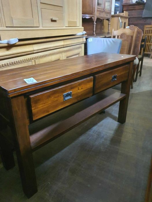 Konsola drewniana lite drewno solidna holenderska ciemna FV DOWÓZ