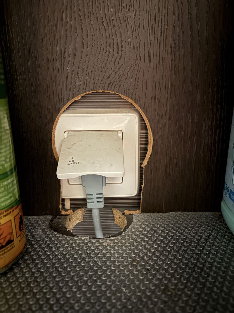 Szafka nad pralke Ikea czarny brąz