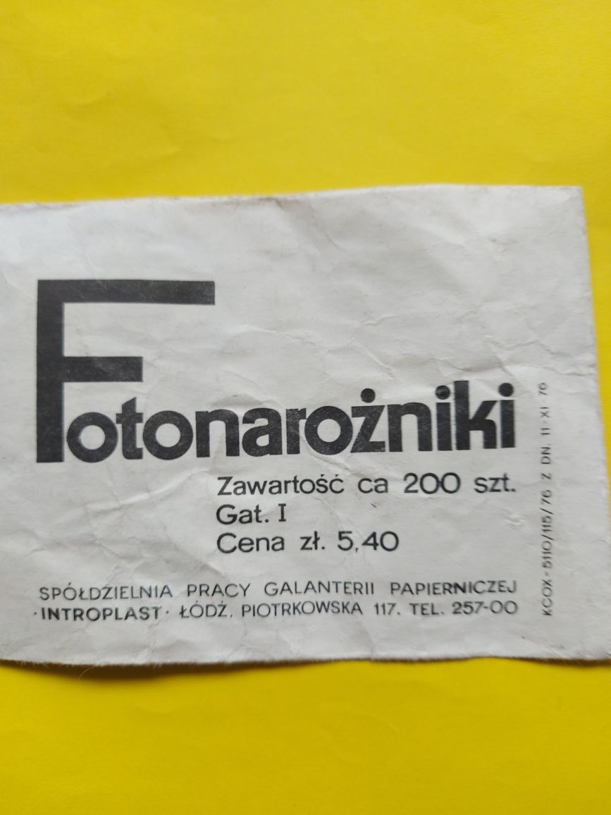 Stare FOTONAROŻNIKI 2 torebki  1976rok z czasów PRL