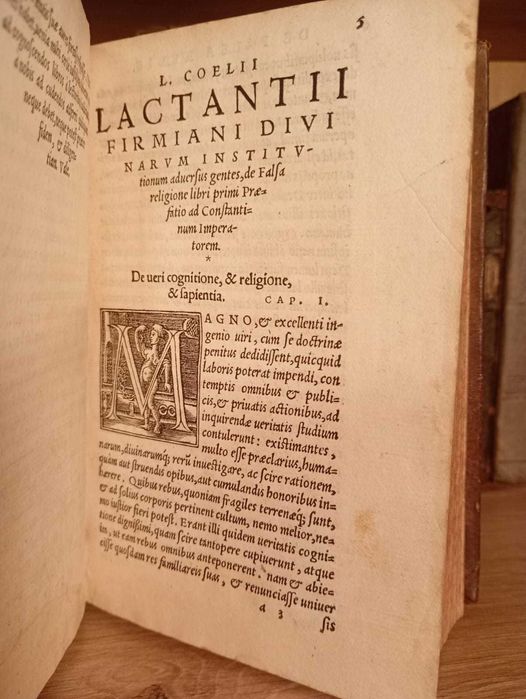 Starodruk 1541 6/6 O Naukach Boskich Lucjusza Coeliusz  - Apologetyka