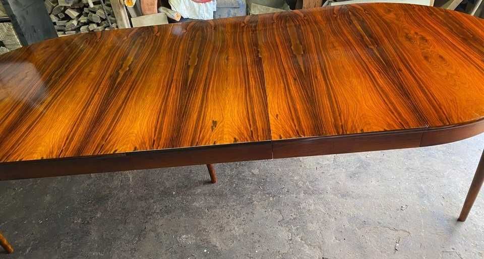 Grande mesa jantar Pau santo Dinamarquesa 275x120x76cm