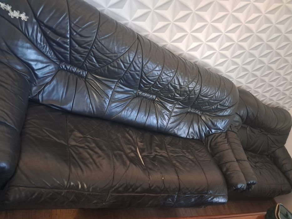 Skórzana kanapa sofa 2 szt