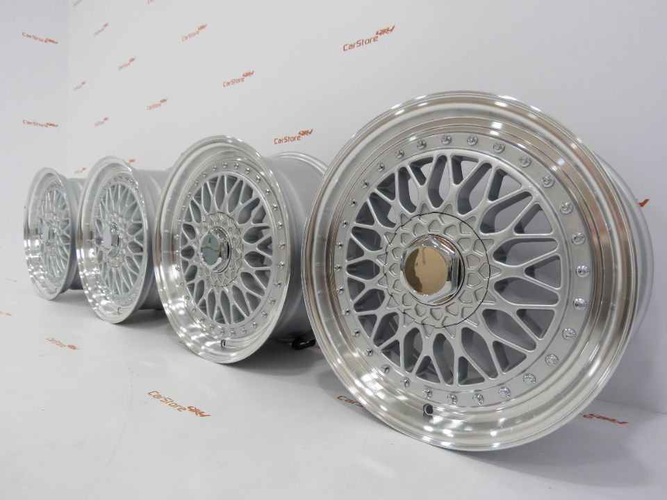 Jante Look BBS RS 17 x 7.5 et20 4x100 + 4x114.3 Silver