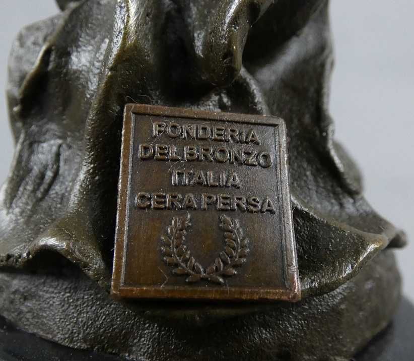 Figura TANCERKA Kobieta Akt rzeźba brąz marmur sygnowana pieczęć