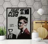 Плакат “Fight Club” | Брэд Питт | Постер на холсте |
