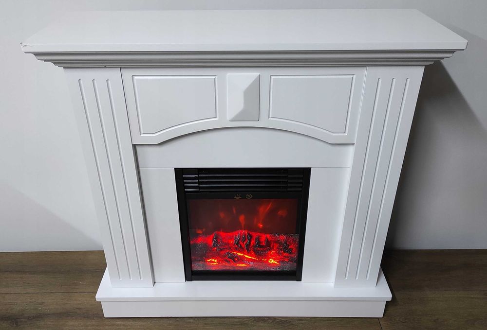 Kominek Elektryczny LED EL FUEGO Malmo  1500W biały NOWY OUTLET !