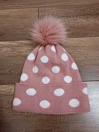 Różowa zimowa czapka z pomponem pepco 54