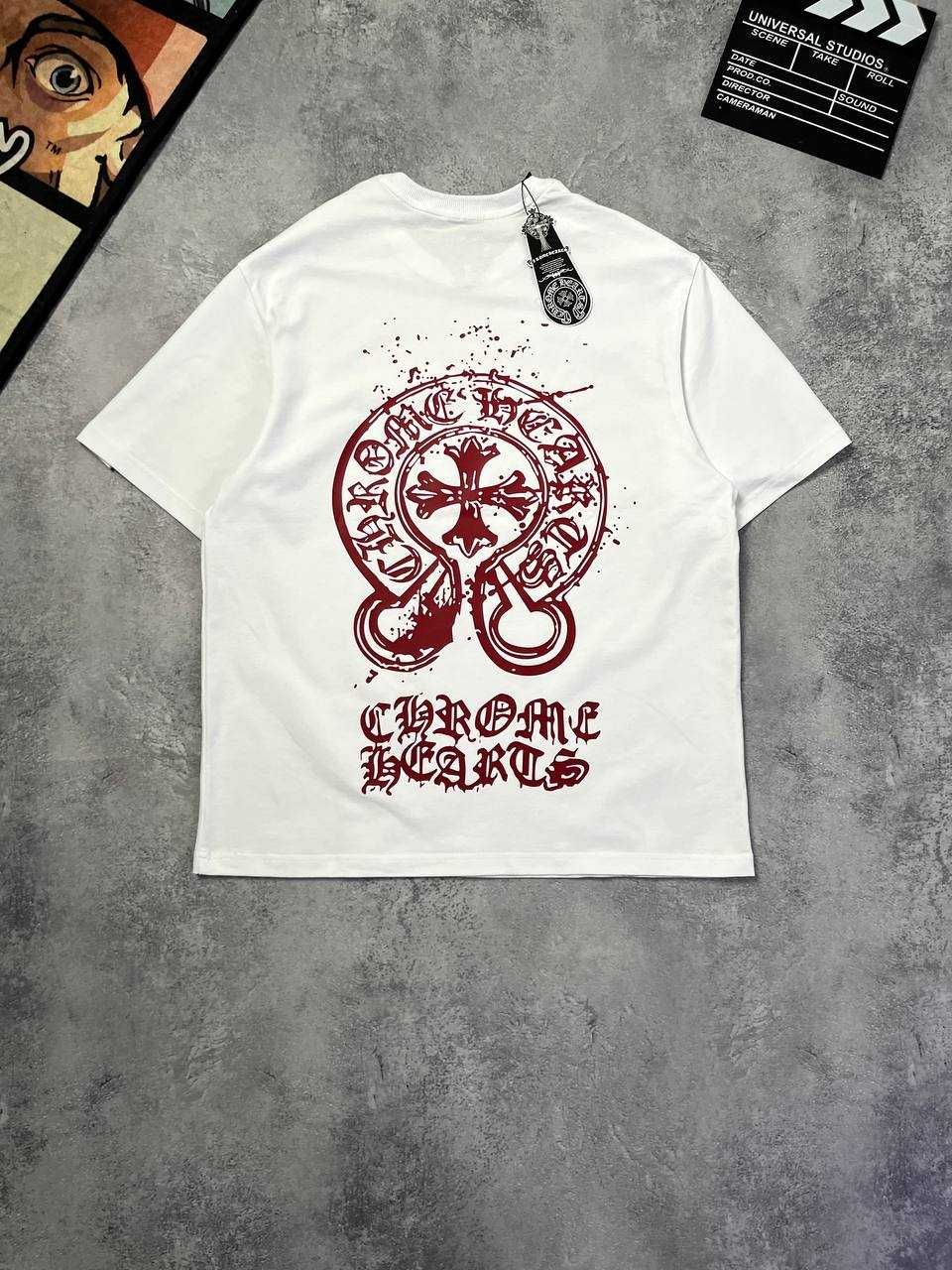 Белая Футболка Chrome Hearts с бирками (Хром Хартс)