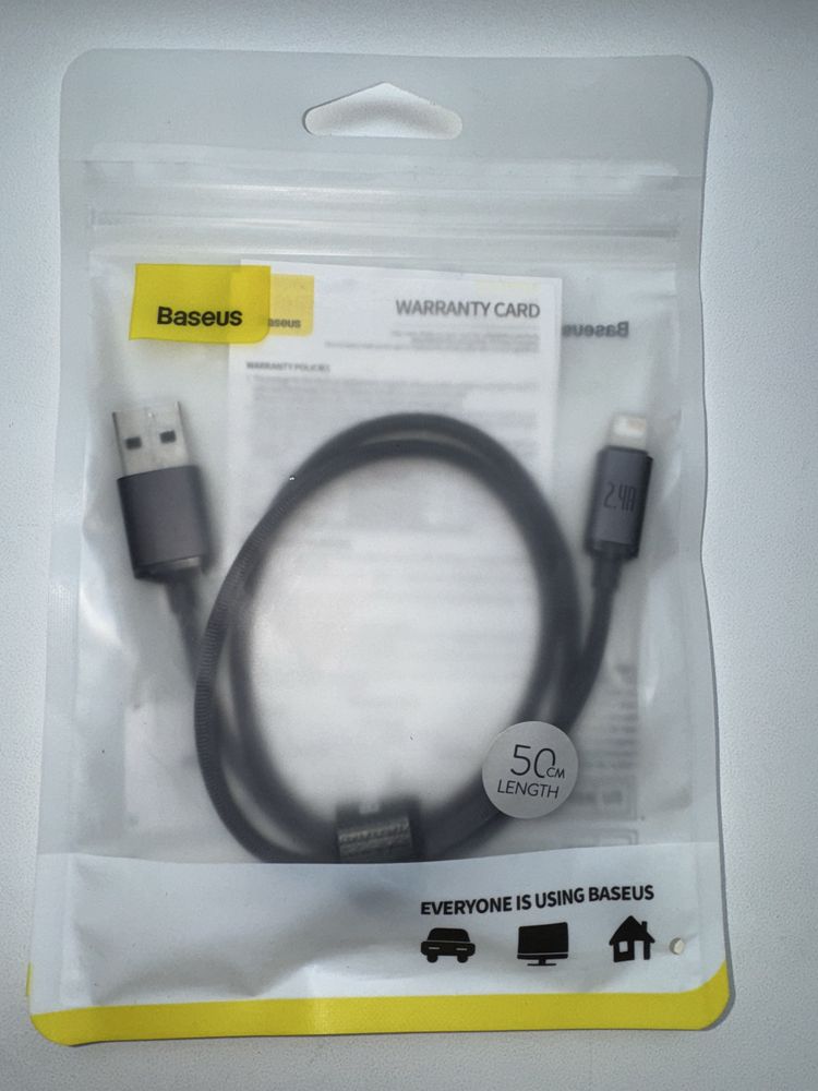 Baseus lightning to USB-A 0.5m серия crystal