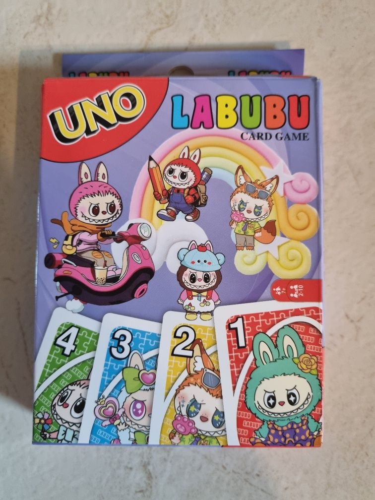 Gra karty uno labubu