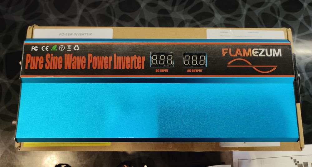 Інвертор  1000/2000 Вт/Чистий синус/ 12 В на 230 В Flamezum, для котла