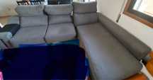 Sofá 2 lugares extensiveis+ chaise longue c/ arrumação em ótimo estado
