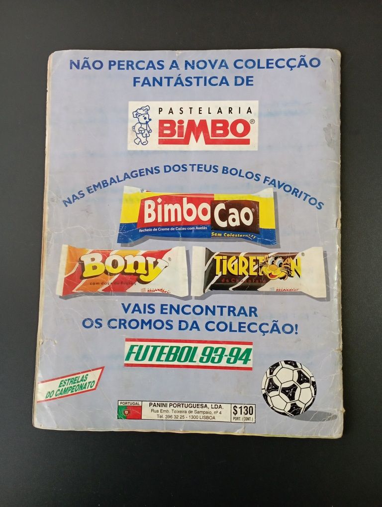 Caderneta Futebol 93 - 94